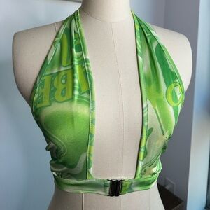 AsYou Dolls Kill Green Halter Neck Top
